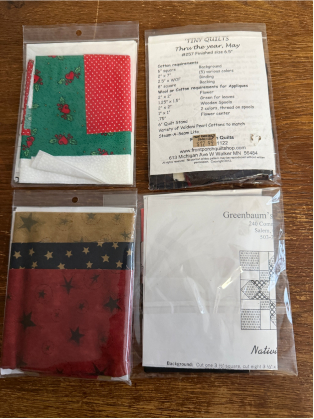 Vintage Quilt Kit Lot of 4 Greenebaum’s Quilted Forest & Front Porch Quilts New - Picture 6 of 6